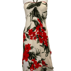 Favant Hawaii Hibiscus Print Halter Dress (Size L)