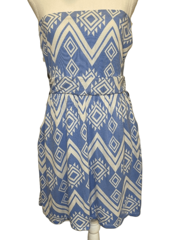 Blue Rain Strapless Dress (Size M)