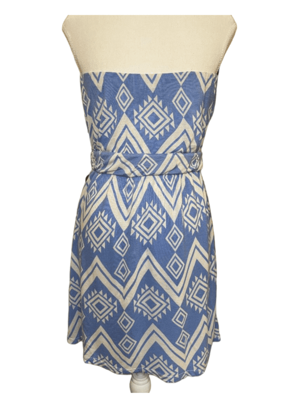 Blue Rain Strapless Dress (Size M) - Image 2