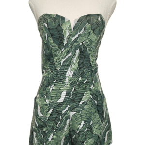 H&M Conscious Leaf Print Romper (Size 6)