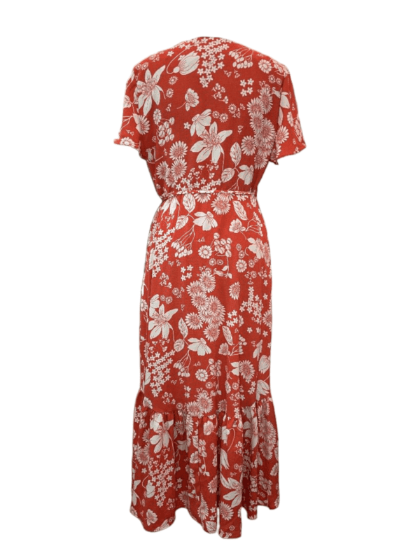 Urban Outfitters Daphne Floral Wrap Dress (Size L) - Image 2