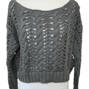 Moda International Cable Knit Crop Sweater