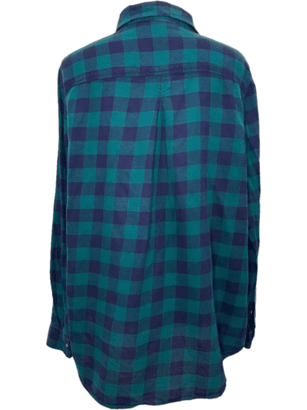 H&M Dark Green Flannel Shirt (Size 6) - Image 2