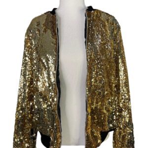 HAODUOYI Gold Sequin Jacket (Size M)